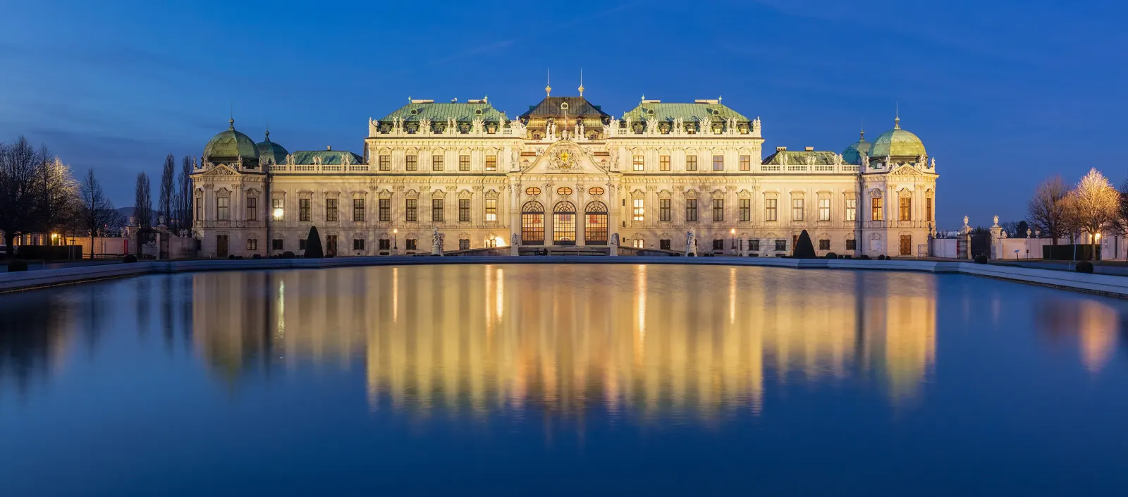 The Upper Belvedere palace and gardens in Vienna
